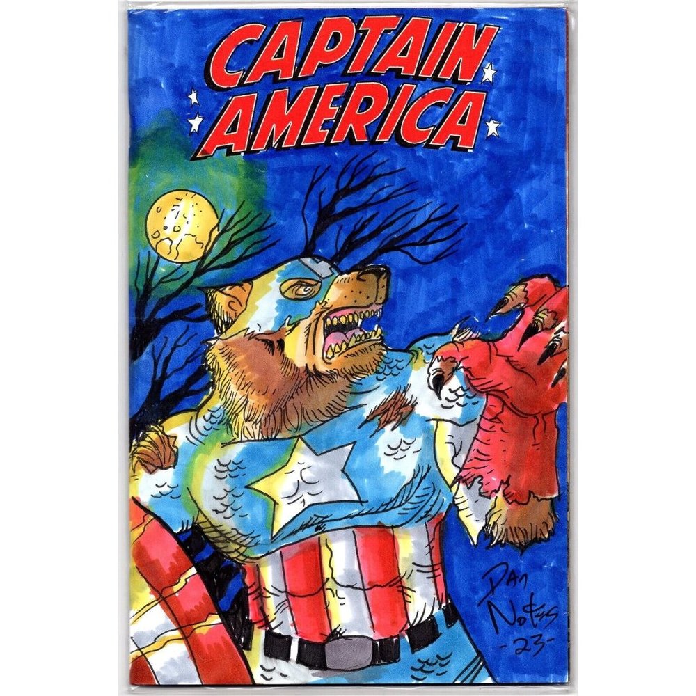 ONE-OF-A-KIND HAND-DRAWN, INKED AND COLORED SKETCHCOVER COMIC by Dan Nokes WERE